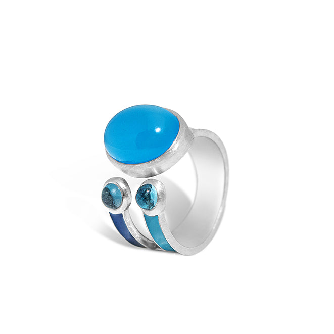 BLUE STRIPED RING