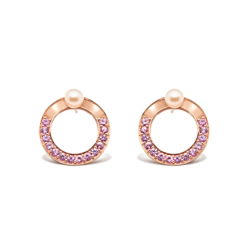 SNAKETRIC DISC EARRINGS PINK
