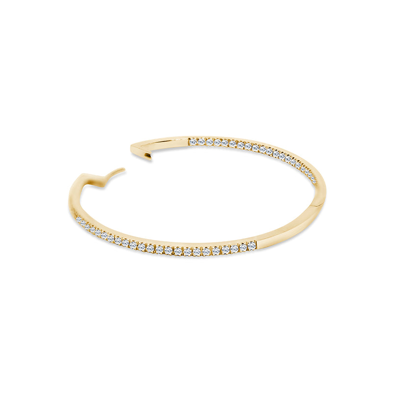 ECO-FINE LARGE HOOPS YELLOW GOLD WITH DIAMONDS
