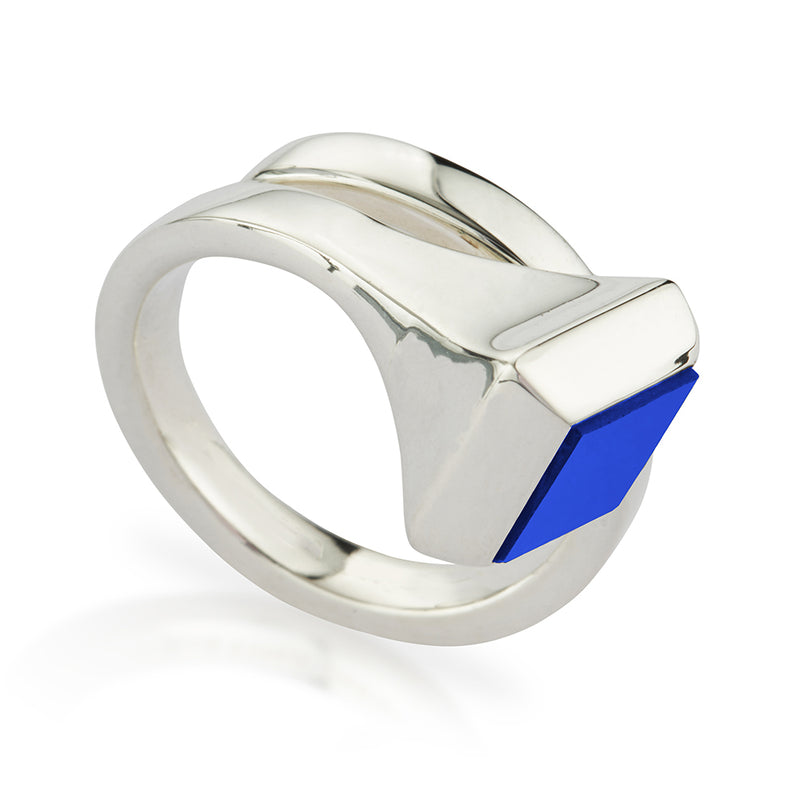 AMAZON RING SILVER WITH LAPIS