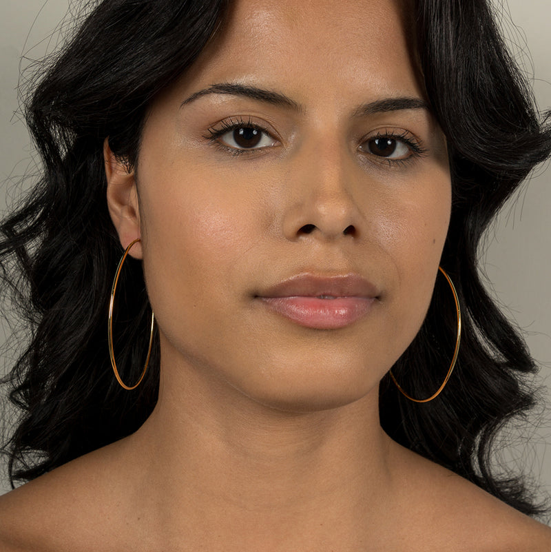 ECO-FINE MAXI HOOPS YELLOW GOLD