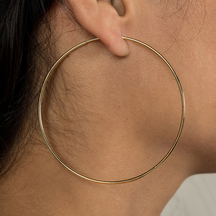ECO-FINE MAXI HOOPS YELLOW GOLD