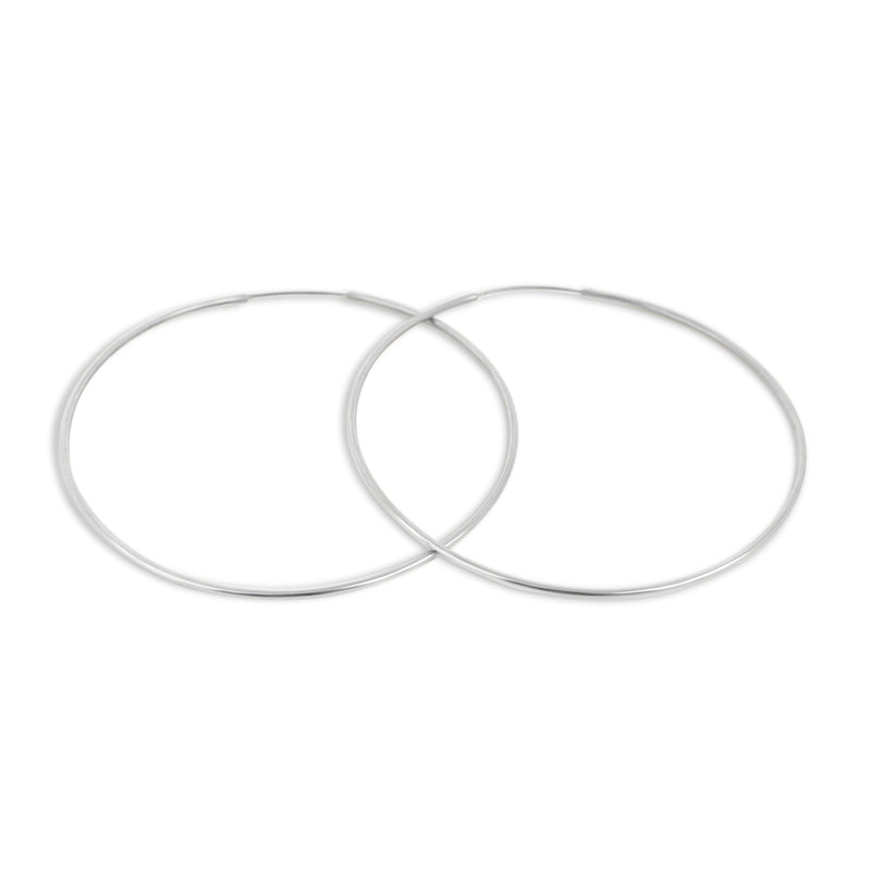 ECO-FINE MAXI HOOPS IN WHITE GOLD