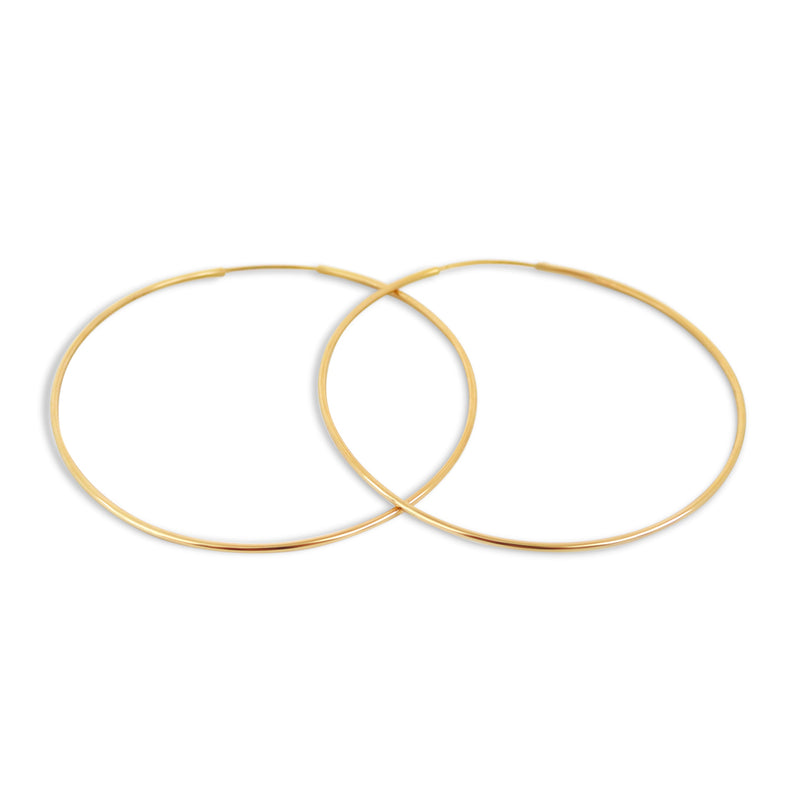 ECO-FINE MAXI HOOPS YELLOW GOLD
