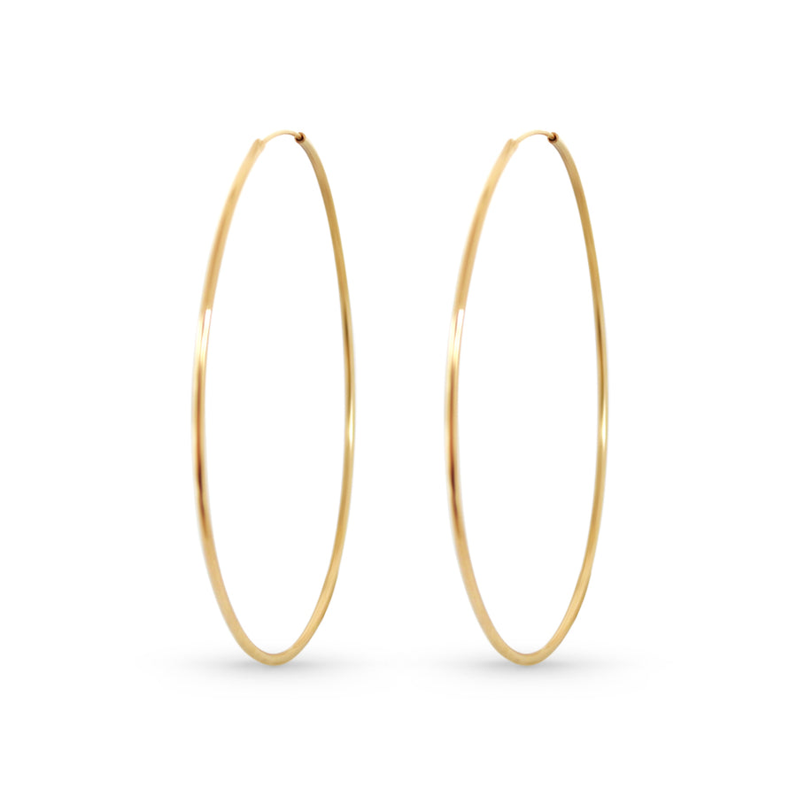 ECO-FINE MAXI HOOPS YELLOW GOLD