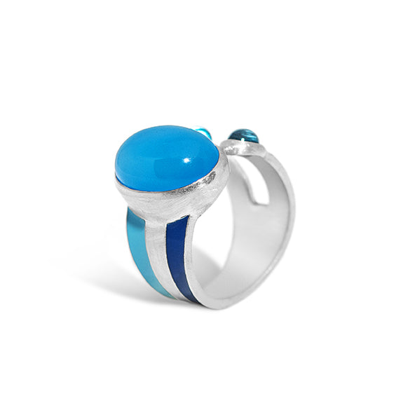 BLUE STRIPED RING