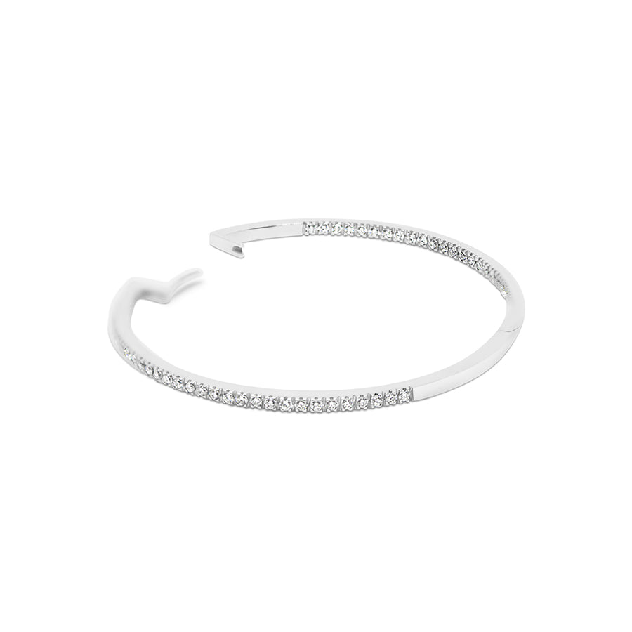 ECO-FINE LARGE HOOPS WHITE GOLD WITH DIAMONDS