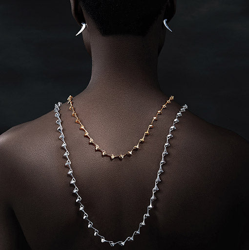 AMAZON LONG NECKLACE SILVER