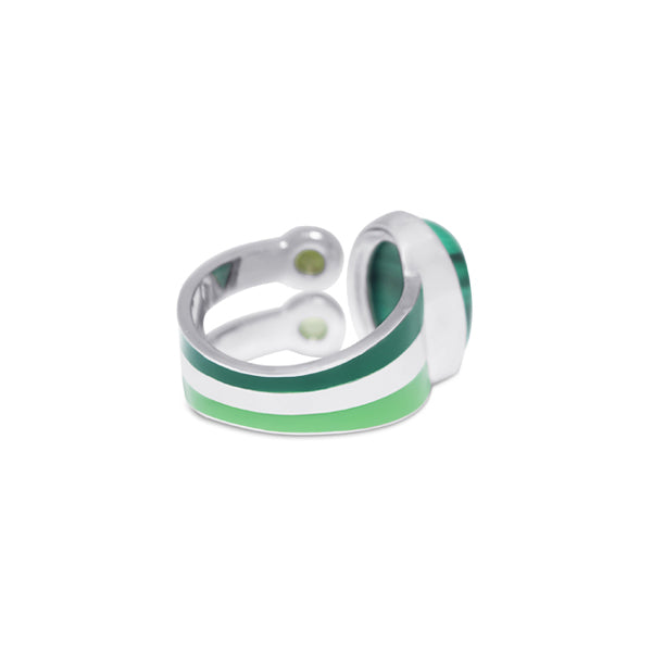 GREEN STRIPED RING