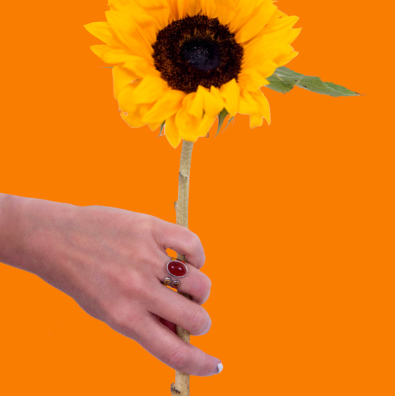 YELLOW & ORANGE STRIPED RING